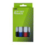 ASDA dry erase marker set with four colors 4 pack - British product