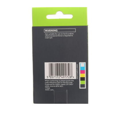ASDA push pins 100 pack colourful heads, imported from the UK