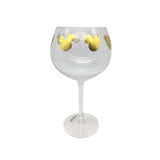 Disney Mickey Minnie gold silhouette large drinking glass - British product