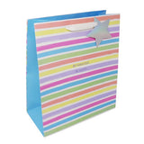 George Home rainbow stripe large gift bag, UK version