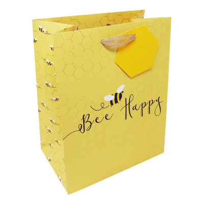 George Home bee medium gift bag with hessian handles (British brand)