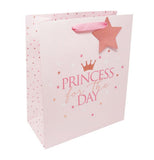 George Home Princess large gift bag with pink stars, UK version