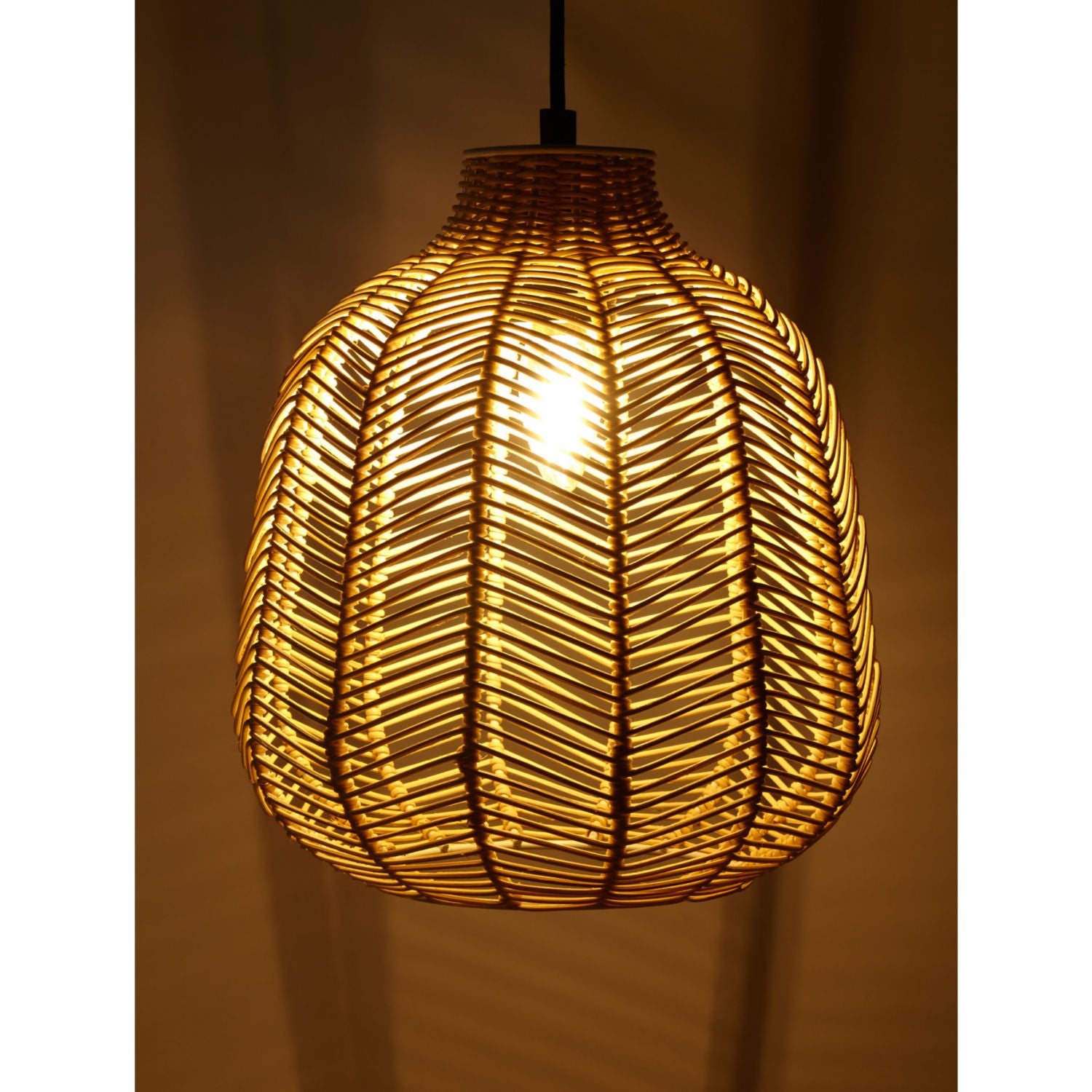 George Home rattan wicker light shade 30cm, UK version