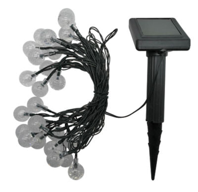 George Home solar bubble string lights 7.8m (British brand)