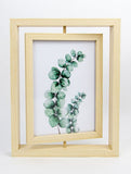 George Home natural wood rotating photo frame for 2 7x5 photos (British brand)