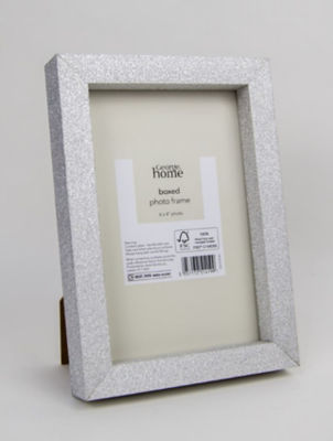 George Home box frame silver glitter 6x4 inch, UK version