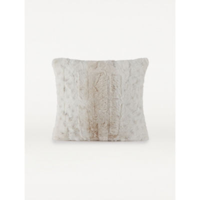 George Home natural faux fur cushion - British product