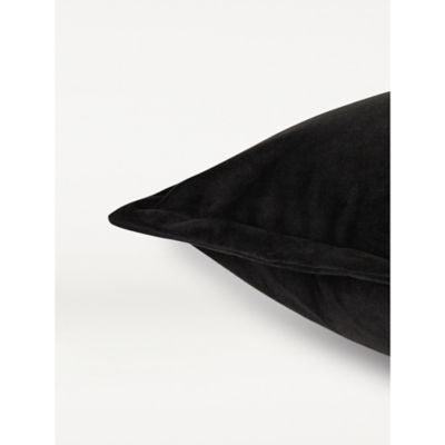 George Home black extra large velvet cushion 58x58cm, imported from the UK