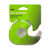 ASDA tape dispenser with clear tape 19mm x 25.4mm - British product