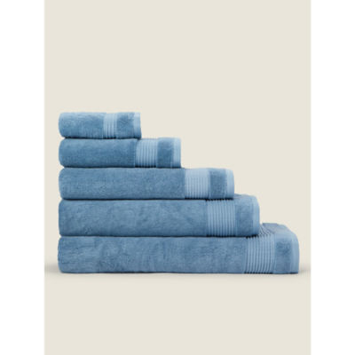 George Home denim Egyptian cotton face cloth, imported from the UK