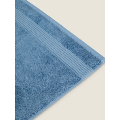 George Home denim Egyptian cotton face cloth, imported from the UK