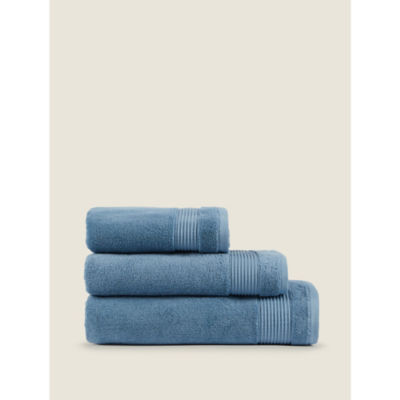George Home large denim Egyptian cotton bath sheet, imported from the UK