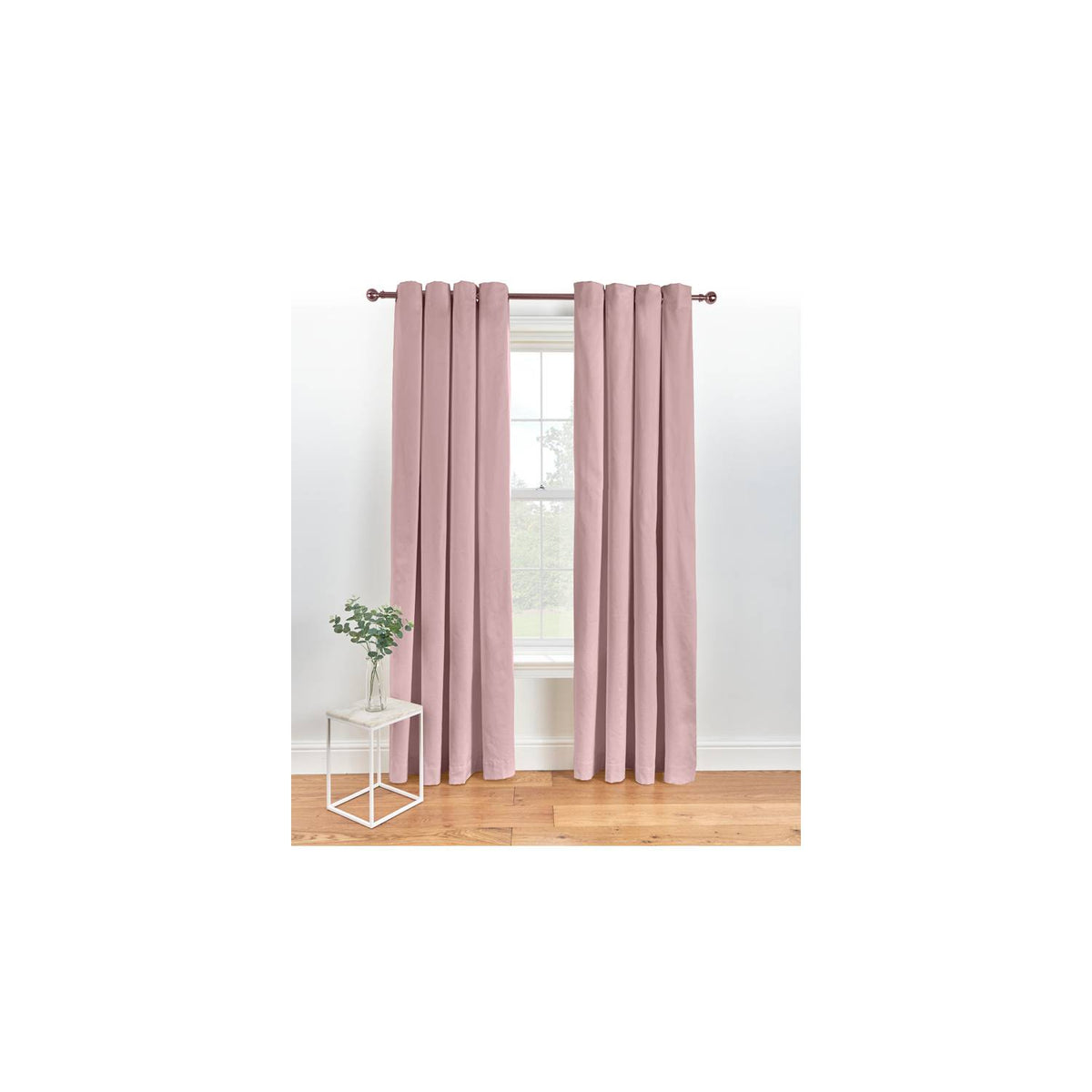 George Home pink eyelet curtains 100% cotton - British product