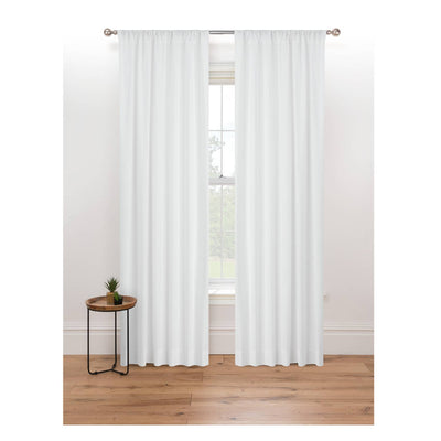 ASDA George Home White Unlined Cotton Curtains- Buy online at McGrocer