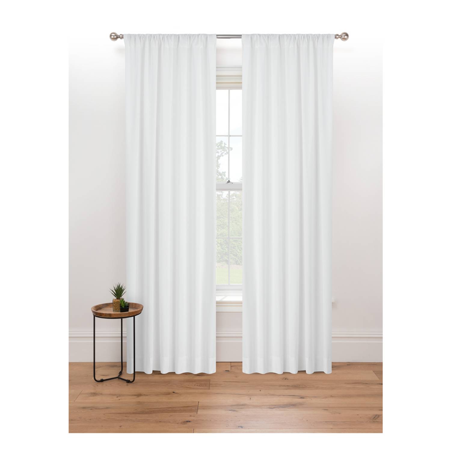 George Home white unlined cotton curtains, UK version