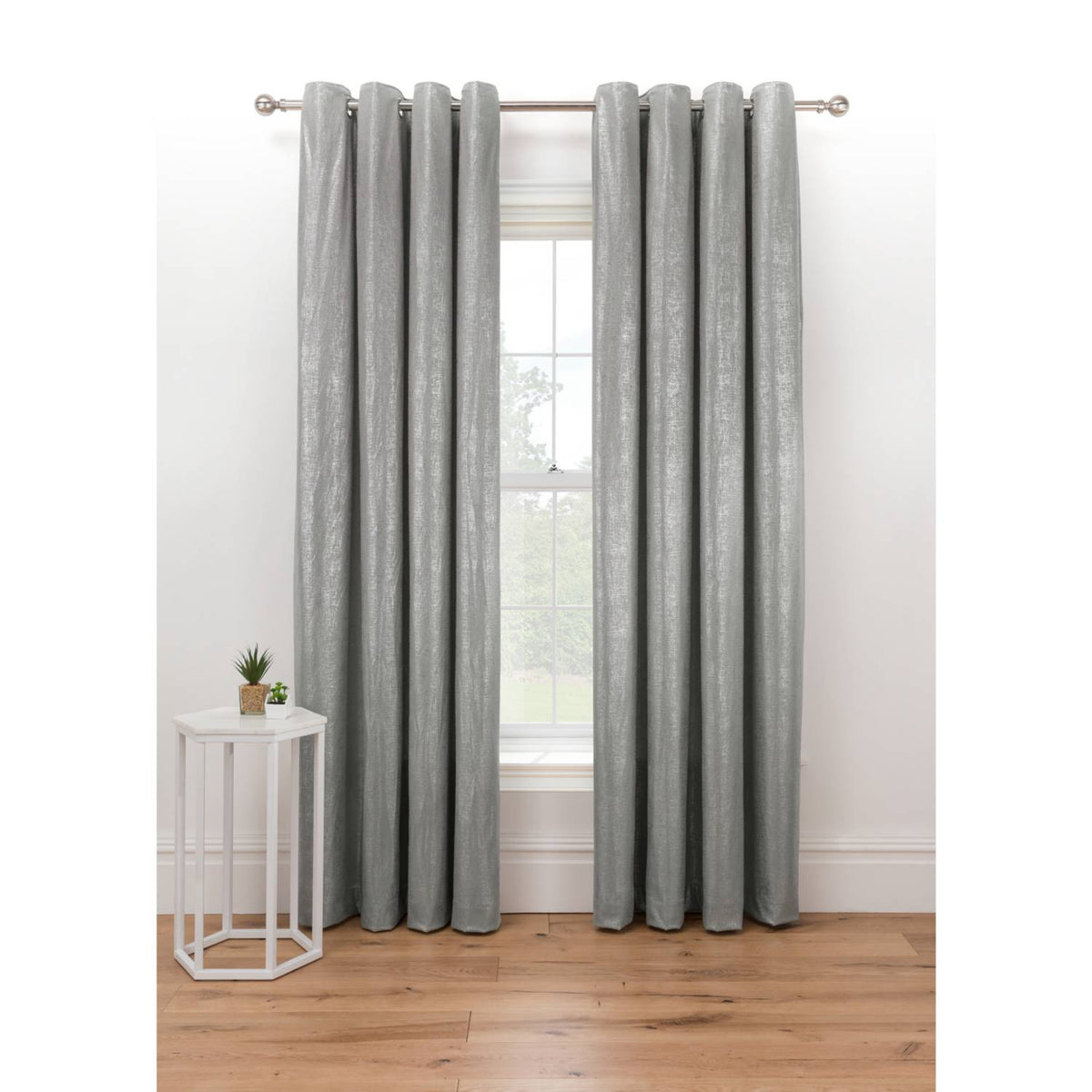 George Home silver shimmer velvet curtains (British brand)