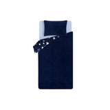 George Home duvet set blue star print teddy fleece single, imported from the UK