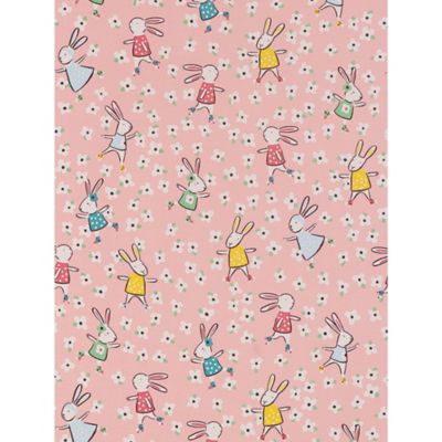 George Home pink bunny duvet set single, imported from the UK