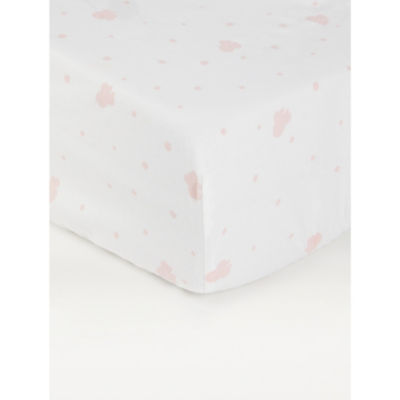 George Home pink Minnie Mouse cot bed fitted sheet - British product