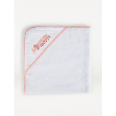 George Home white Minnie Mouse hooded towel 75cm (British brand)