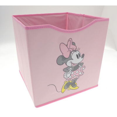 Pink Minnie Mouse bedroom storage box H28 x W28, imported from the UK
