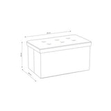 Velvet storage ottoman with MDF and fabric construction - British product