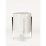 George Home white marble planter on stand (British brand)