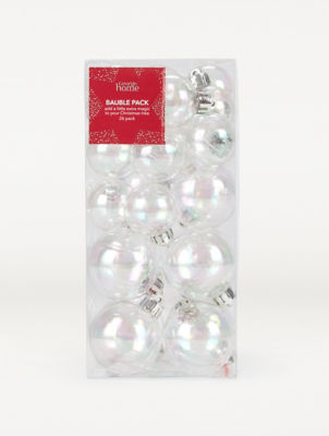 George Home mini iridescent baubles 26 pack - British product