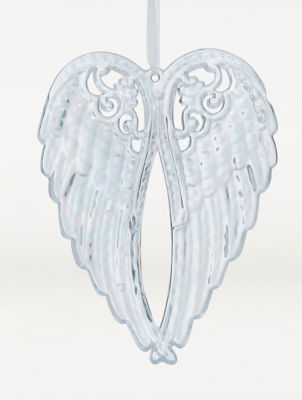 George Home clear angel wings bauble (British brand)