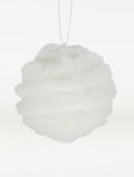 George Home round fluffy white bauble - British product