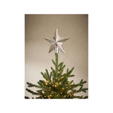 George Home silver star Christmas tree topper 21cm (British brand)