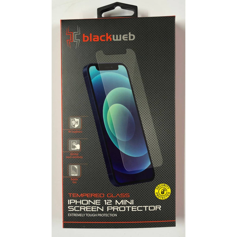 Blackweb tempered glass iPhone 12 Mini screen protector, imported from the UK