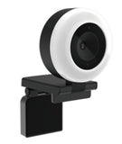 Blackweb 1080P web camera with ring light, UK version