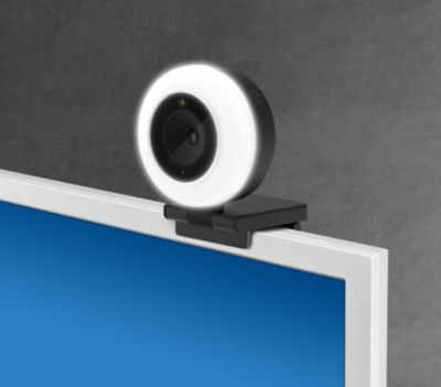 Blackweb 1080P web camera with ring light, UK version
