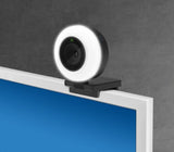 Blackweb 1080P web camera with ring light, UK version