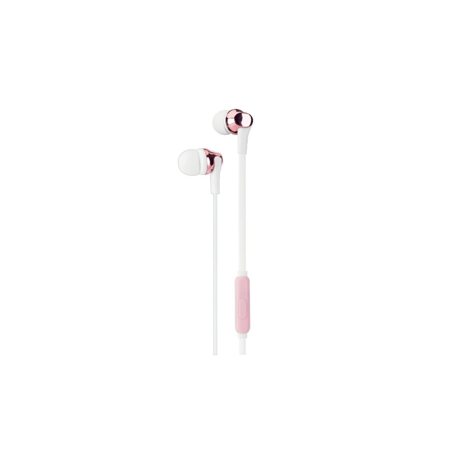 ONN Rose Gold Metallic Earphones with microphone, UK version