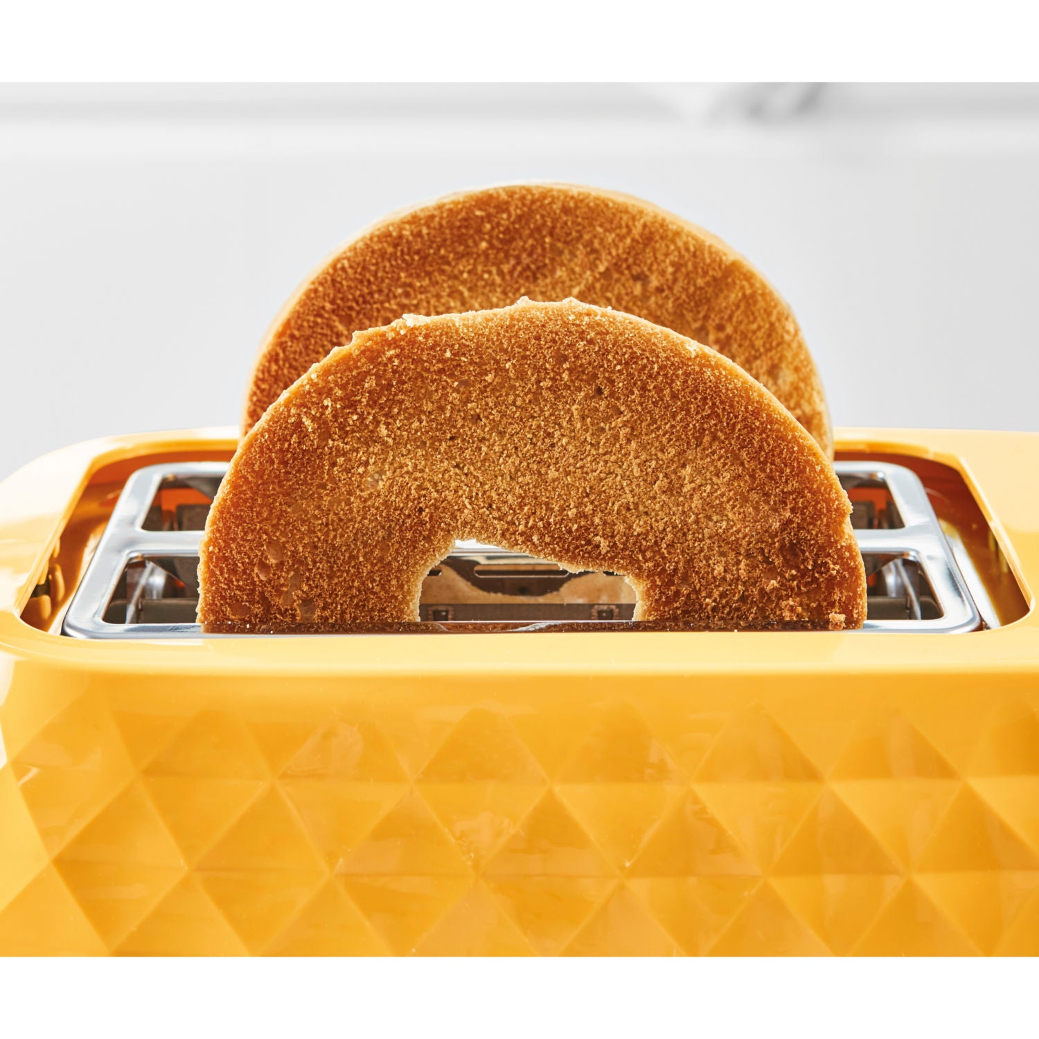 George Home Yellow Textured 2-Slice Toaster - British product
