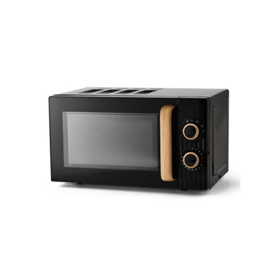 George Home Schwarze Scandi Manuelle Mikrowelle 17L