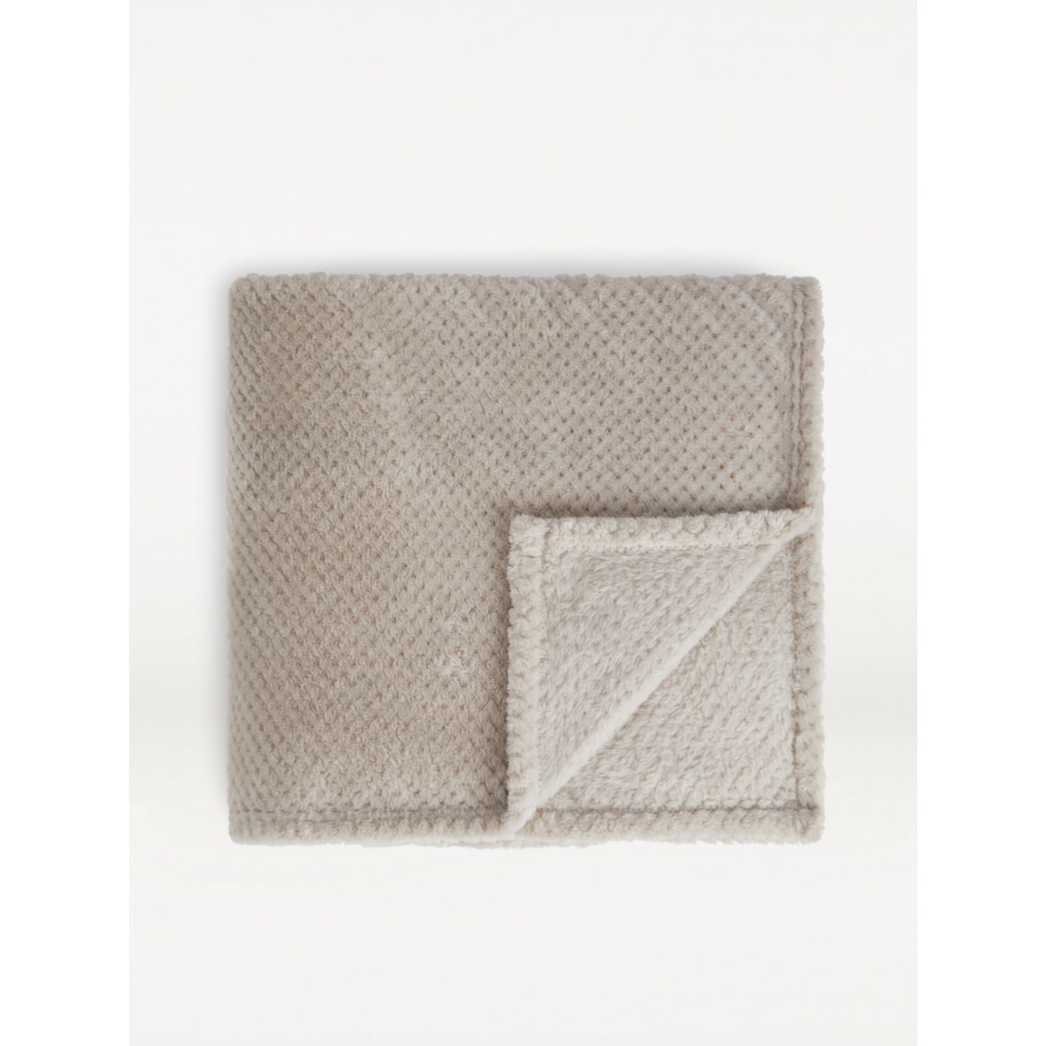 George Home natural waffle super soft throw 120x150cm (British brand)