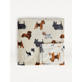 George Home Natural Dog Pattern Super Soft Throw GOODS ASDA   