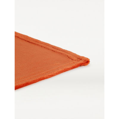 George Home orange super soft throw 120x150cm - British product