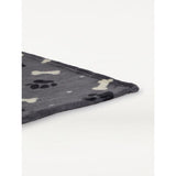 George Home Charcoal Paw Print Throw 120cm x 150cm, UK version