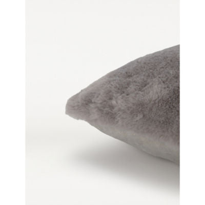 George Home grey faux fur cushion 43cm, imported from the UK