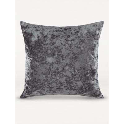 George Home charcoal large plush velvet cushion 50x50cm (British brand)