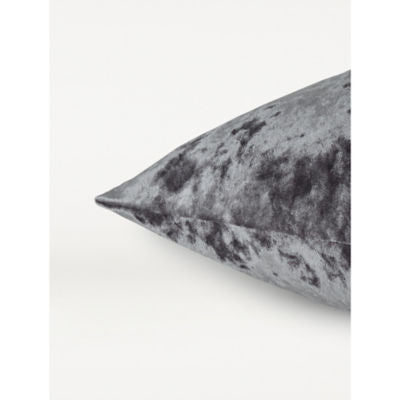 George Home charcoal large plush velvet cushion 50x50cm (British brand)