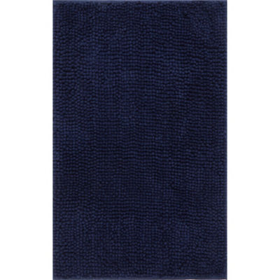 George Home Navy Chenille Bath Mat (British brand)