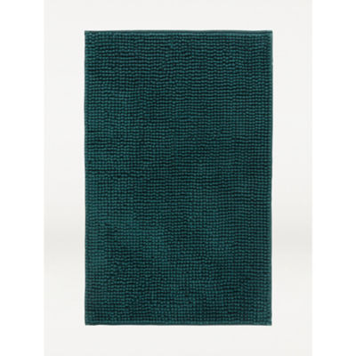 George Home Chenille Bath Mat in Dark Green, UK version