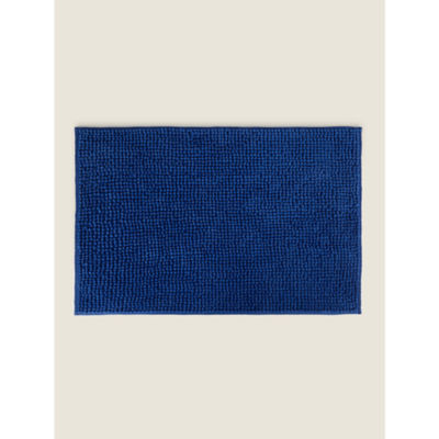 George Home chenille bath mat blue recycled polyester, imported from the UK