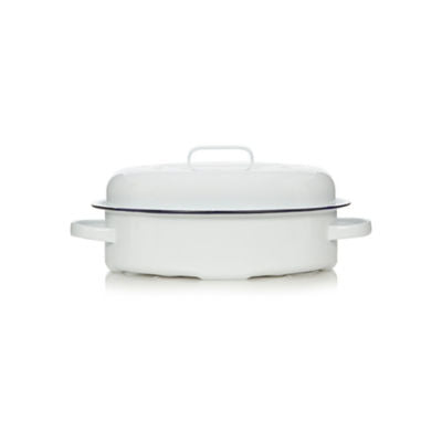 ASDA George Home Enamel Casserole Dish 33cm Oven Safe Cookware- Buy online at McGrocer