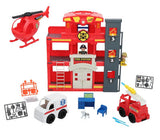 Hapello Fire Station playset with fire truck - British product